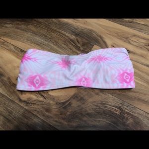 Pink tie-dye swimsuit top